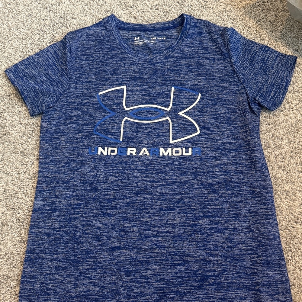 Under Armour Kids Heathered Blue Tee